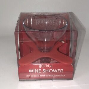 New Houdini Wine Shower on-glass Red wine aerator clear and red